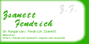 zsanett fendrich business card